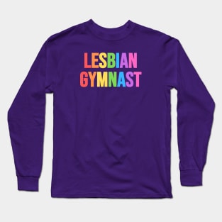 LESBIAN GYMNAST (Pastel Rainbow) Long Sleeve T-Shirt